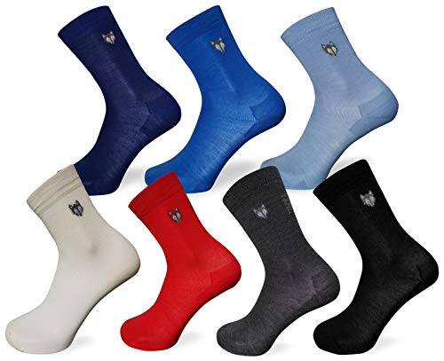 Team Magnus Tundra Wolf Chaussettes 80% Laine - Lot de 3 Paires u0096 Chaussettes Thermiques Ultra Fines extrêmement Chaudes (37-40, Noir)