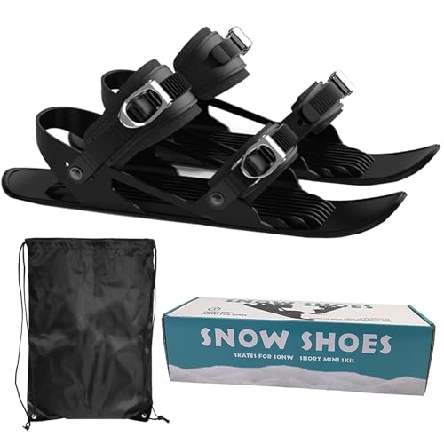 Mini Short Ski Skates for Snow,Mini Short Ski Skates for Snow,Adjustable Short Mini Ski Skates,Short Snowskates Snowblades Skiboards for Winter Sport Skiing Equipment