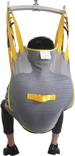 Ganzkörper-Patienten-Hebeband mit Kopf- und Rückenstütze, Toiletten- und Transfer-Hebeschlinge, geteiltes Bein-Design für Toilettenzugang, 6 Gurte für sicheres Heben, ideal für Rehabilitation und