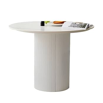 Amazon｜NIUYAO モダンホワイトラウンド大理石ダイニング