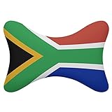 South African Flag Car Headrest Cover-Car Neck Pillow Comfort Head Neck Support Neck Pillow Travel Car Seat Driving (Set of 2)