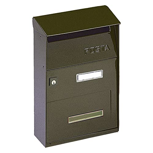 Alubox Cassetta Postale Serie 'Effe' Cm 22 X 11 X H 32,5 Vern.Verde