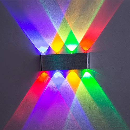 Aplique de pared LED de 8W Yfnhy con efecto de luz bidireccional RGB elegante