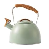 Tea Kettle - 3 Quart Whistling Tea Kettle Stainless Steel Tea Pots for Stove Top Stylish Kettle With