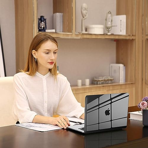 Image of MOSISO Compatible with MacBook Air 15 inch Case M4 M3 M2 2025 2024 2023 Release A3241 A3114 A2941 with Touch ID, Plastic Hard Shell Case&Keyboard Cover&Screen Protector&Storage Bag, Smoke Black