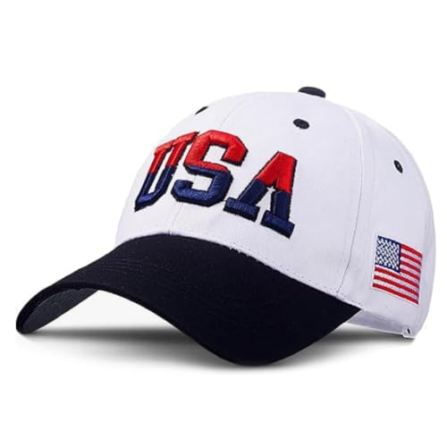 Image of 2 Pcs American Flag Trucker Hat Men Women,USA Patriotic Baseball Cap