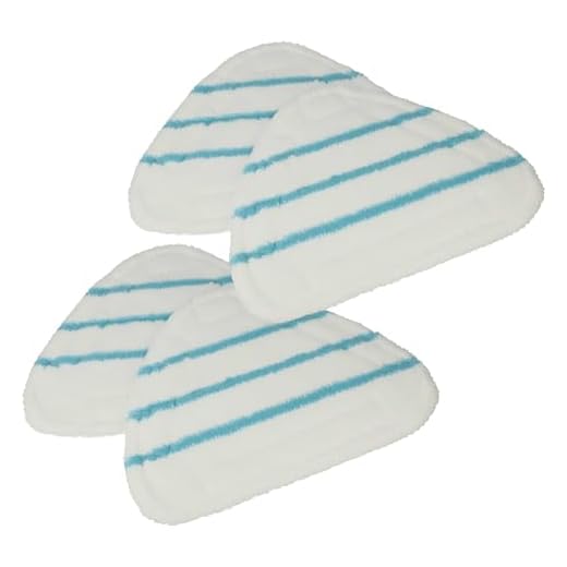 vhbw 4x Wischbezug kompatibel mit Clean Maxx Dampfreiniger, Dampfmop - Polyester/Polyamid Blau Weiß