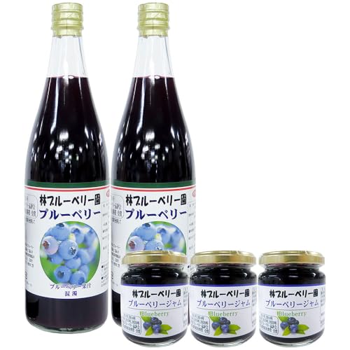40%果汁入り ブルーベリー飲料2本・ブルーベリージャム3個セット