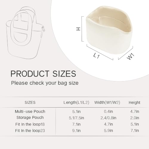 Image of Fits for In the loop Bag Insert Organizer For Hermes(18,Craie)