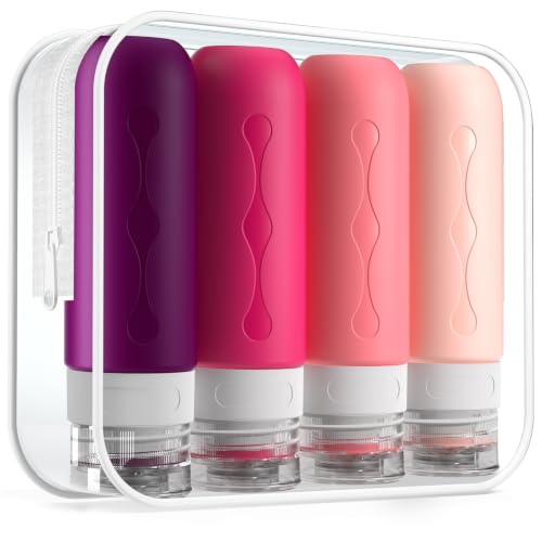 Image of Gemice Travel Bottles for Toiletries, Tsa Approved, Travel Size Containers, BPA Free Leak Proof Tubs Refillable Liquid Accessories for Cometic Shampoo and Lotion Soap