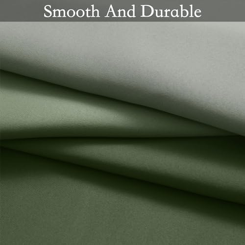Image of SimpleHome Sage Green to Grey White Ombre Room Darkening Curtains 84 Inch | Curtains for Living Room,Light Blocking Thick Thermal Insulated Grommet Window Curtains Drapes for Bedroom, 2 Panels,52Wx84L
