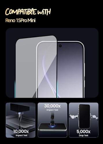 Image of Lensarmor Compatible with Oppo Reno 15 Pro Mini Screen Protector (1 Pack) - Premium 0.15mm Ultra-Thin Tempered Glass, Military-Grade Protection, Ultrasonic Fingerprint Compatible Case Friendly Design