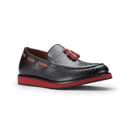 Image of Ferro Aldo Men's Premium Moc Toe Loafers | Casual & Dress Styles with Tassels & Horsebit Buckles
