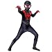 GJZhuan Miles Morales Spiderman Disfraces Ps5 Película Cosplay Disfraz Superhéroe Juego De rol Mono Lycra Spandex Zentai Halloween Traje Carnaval Onesies,Black-Kids/L/115~125cm