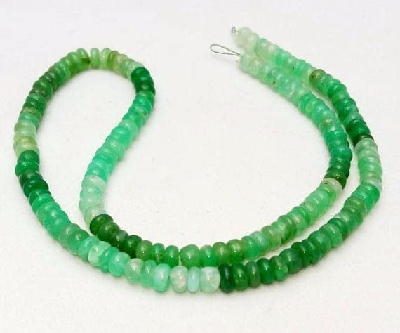 Chrysoprase naturelle 4mm en rondelles pour la confection de colliers artisanaux et fins