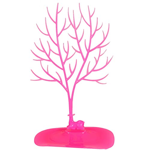 EXCEART Torre di Gioielli per Corna Gioielli Creativi Visualizzazione Albero Albero Organizzatore Mensole Bracciali Collane Porta Orecchini per Negozio di Arredamento Regalo Casa (Rosa)