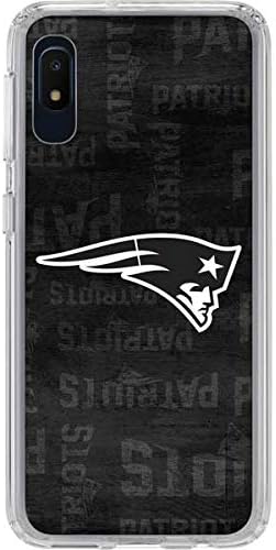 Skinit Clear Phone Case Compatible with Galaxy A10e - Officially Licensed NFL New England Patriots Black & White Design