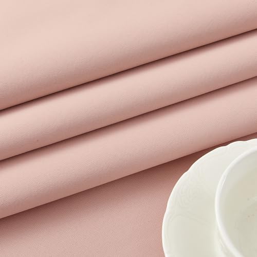 Image of HUTO Blackout Bedroom Curtains Panels 72 Inch - Energy Saving Thermal Insulated Privacy Protect Antique Copper Grommet Sun Block Drapes for Living Room, 1 Pair, 52 by 72 Inch, Blush Pink