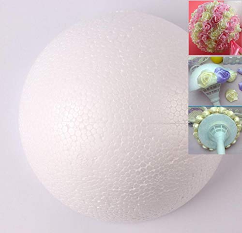 ZHONGJIUYUAN 1 bola de espuma de poliestireno de 50 cm, color blanco, para modelar, tamaño grande, para decoración de bodas, fiestas, suministros de decoración de fiestas, etc.