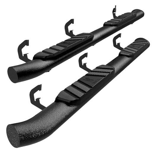 Tyger Auto TG-SS2C35048 Tyger Rider Running Boards Compatible with 07-18 Chevy Silverado/GMC Sierra 1500 (Inc. 19 LD/Limited); 07-19 2500/3500 | Double & Extd Cab | 3.5" W | Textured Black Side Step