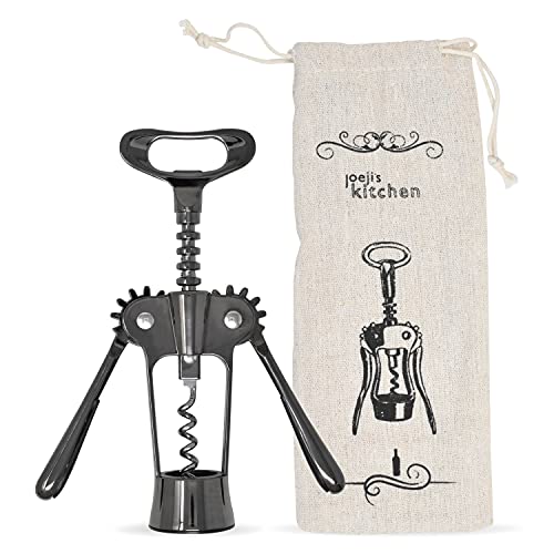 Facile da usare: funzionamento manuale indolore e comodo a differenza dei tradizionali apribottiglie per vino. Il nostro apribottiglie consente una presa comoda con toppe in silicone antiscivolo sotto le ali e un manico girevole ergonomico per evitare l'affaticamento della mano.