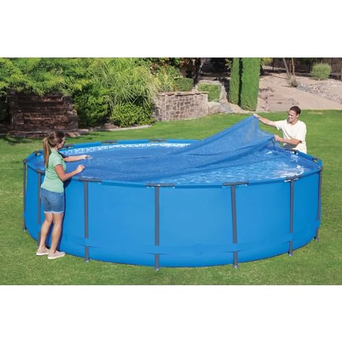 Cubierta solar redonda Bestway 15 pies para piscina miniatura 4
