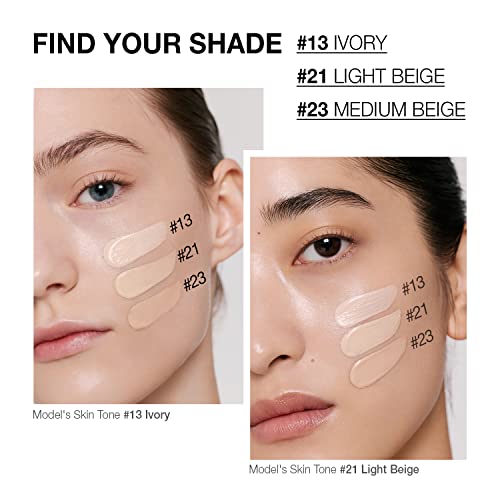 Age 20’S Signature Long Stay Sunscreen Foundation, Spf 50+ Natural Cover Long Lasting Essence Cushion Makeup Bb & Cc Cream Pact, Refill Included, 23 Medium Beige (0.49Oz X 2Ea) #TOP5