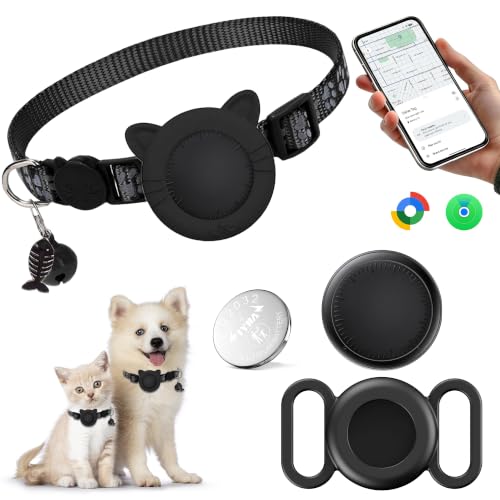 Localizador GPS para Gatos y Perros,Collar GPS Compatible con iOS y Android