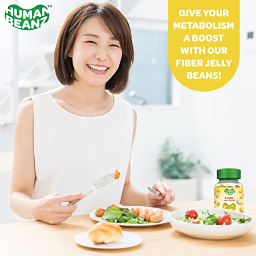 Human Beanz Fiber Jellybean Gummies for Adults, Nutritional Vegetarian Supplements, 150 Jellybeans - Image 5