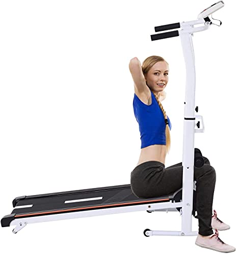 Image of Fitness Equipment Treadmill Home Walking Machine Lengthened Small Folding Simple Mute Multifunctional Weight Loss Machine Thin Fitness Equipment