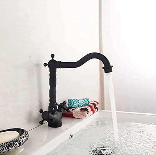 Mitigeur cuisine et robinet rétro d'évier à double commande pour lavabo rétro