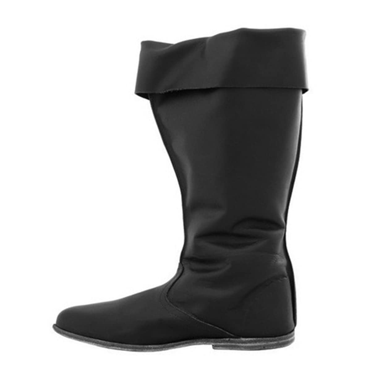 Renaissance Medieval Cosplay Boots - Medieval Boots - Stivali in Pelle PU per Cosplay Donna Uomo,Nero,44