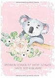  Rechnen lernen ist nicht schwer. Sagte der Koalabär.: Übungsheft Mathe Klasse 1 - 7mm Karo Geschenk zur Einschulung - Download für Aufkleber - Koala rosa - 80 Seiten DIN A5