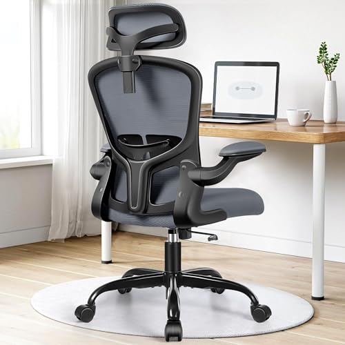 Felixking Silla De Oficina Ergonómica, Silla De Ordenador, Soporte Lumbar Ajustable, Reposacabezas 3d Y Reposabrazos Plegables, Respaldo De Malla Transpirable, 300 Lbs Gris Oscuro Felixking Silla De Oficina Ergonómica, Silla De Ordenador, Soporte Lumbar Ajustable, Reposacabezas 3d Y Reposabrazos Plegables, Respaldo De Malla Transpirable, 300 Lbs Gris Oscuro