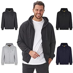 Iron Mountain Heren zachte fleece volledige rits capuchon hoodie, teruggewonnen garen milieuvriendelijke top