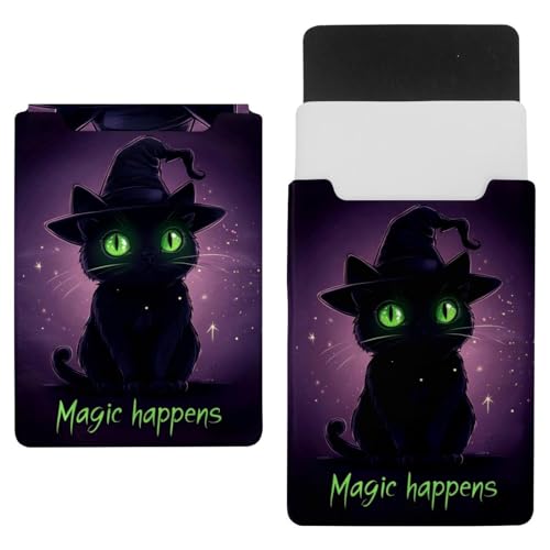 Housse ordinateur portable 13,8 x 10,2 Magic Hat Cat avec doublure velours