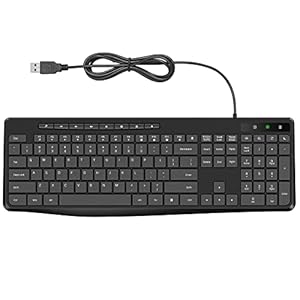 Wired Keyboard,Quiet Keyboard,Multimedia Usb Computer Keyboard,Silent Keyboard with Low Profile Chiclet Keys,Large Number Pad,Spill-Resistant,Anti-Wear Letters,Full Size Keyboard for Laptop,Desktop