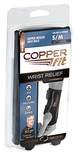 Copper Fit Compression Wrist Sleeve, Small/Medium, Left H