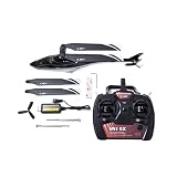 TopBau Ferngesteuert Helikopter, ESKY 300V2 2.4Ghz 4 Kanal RC Single-Rotor Battle Unbemanntes Hubschrauber Modell mit LED Licht, Micro Alloy Flugzeug Spielzeug - Right Hand Throttle