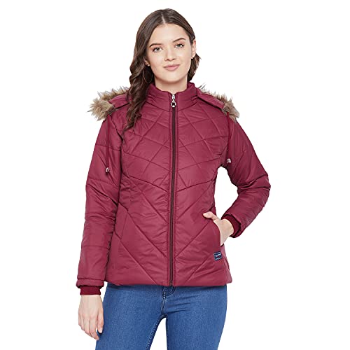 Image of VERO AMORE Women's Black winter wear full sleeve solid parka Jacket-2175A