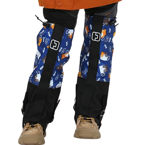 Polainas de piernas para nieve, protectores de piernas resistentes al viento, protectores ajustables para adolescentes, niños, jóvenes, niñas, campamento al aire libre, granja, escalada, invierno