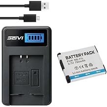 Battery + Charger for Canon IXUS 170, IXUS 172, IXUS 175, IXUS 177 Digital Camera