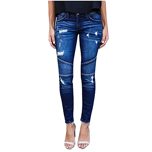 Pantalon blanc aide-soignante confortable en jean skinny haut