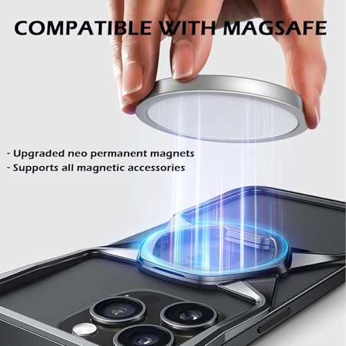 Coque iPhone 16 Pro Max métallique noire en alliage d'aluminium haut de gamme