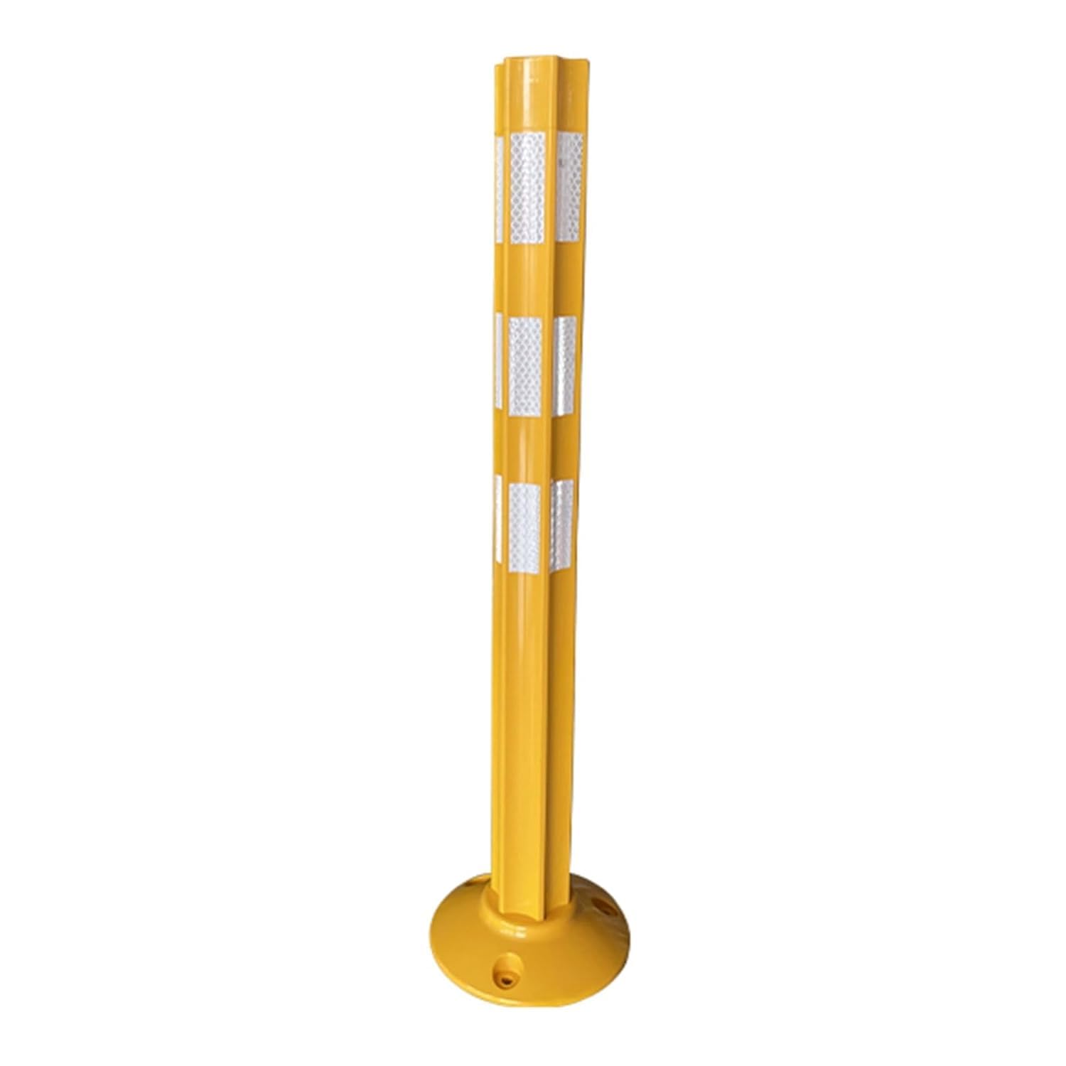 GTHTUHFD 31.5" Yellow Safety Bollard Post - Durable Warning Column & Traffic Barrier For Parking Lots, Sidewalks & Sensitive Areas - Ideal Parking Security Solution,1pcs