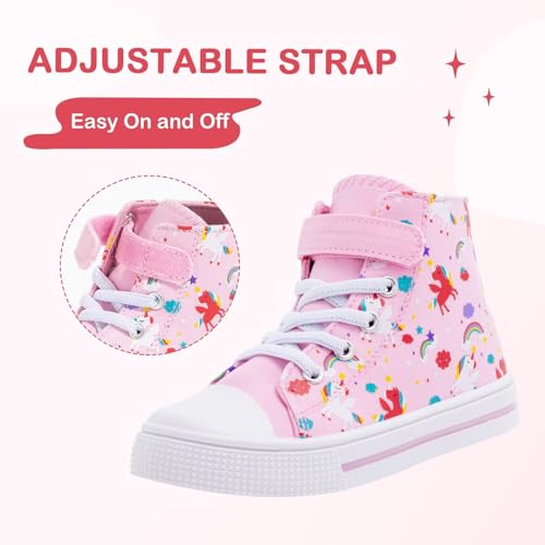 EUXTERPA Kids High Top Shoes Toddler Canvas Sneakers Boys Girls Casual Walking Sports Shoe2