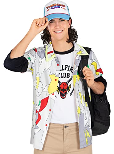 Funidelia | Disfraz Dustin Stranger Things 4 hombre Netflix, Once (Eleven) - Accesorios para adultos, accesorio para disfraz - Talla L - XL - Blanco