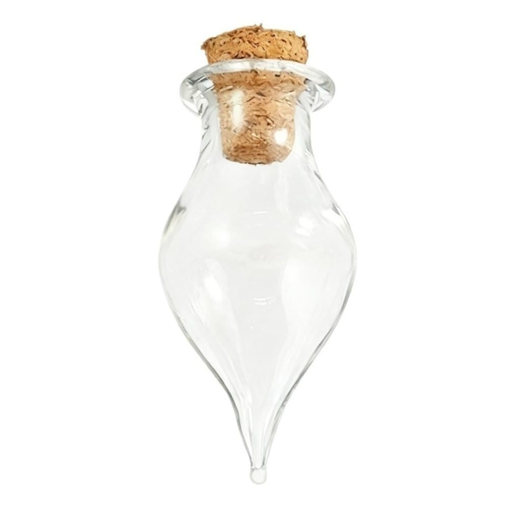 GOCENJIU Small Storage Vial 10 Pieces Miniature Glass Bottles with Cork, Wedding Decor Vials Mini DIY Drifting Jars