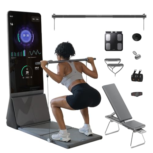 AEKE Smart Home Gym System- Fitness Mirror K1: AI-Powered All-in-One Fitness Machine for Full-Body Strength Training and Personalized Workouts
