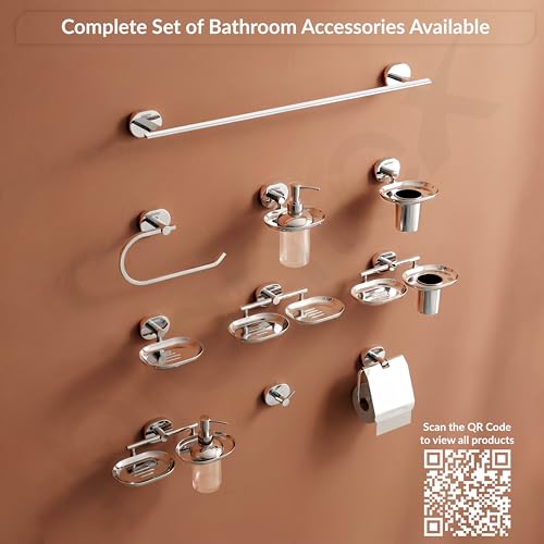 Image of Plantex J4 Stainless Steel Robe Hook /Clothes Hanger for Wall /Hangers for Bathroom /Bathroom Accessories (Chrome Finish) Onix